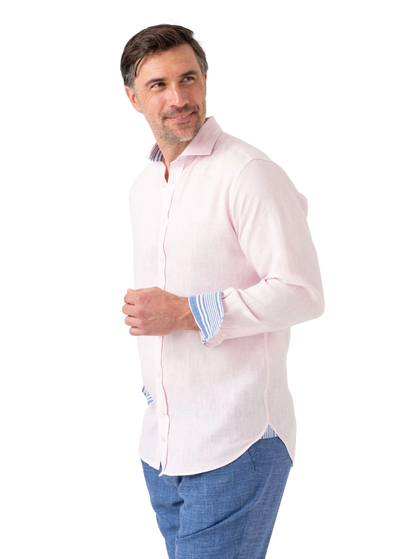 Flamingo Pink Linen Shirt