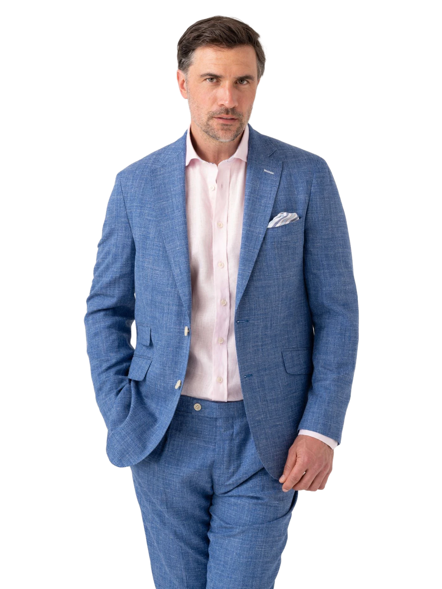 Blue Blazer - Linen, Wool & Silk