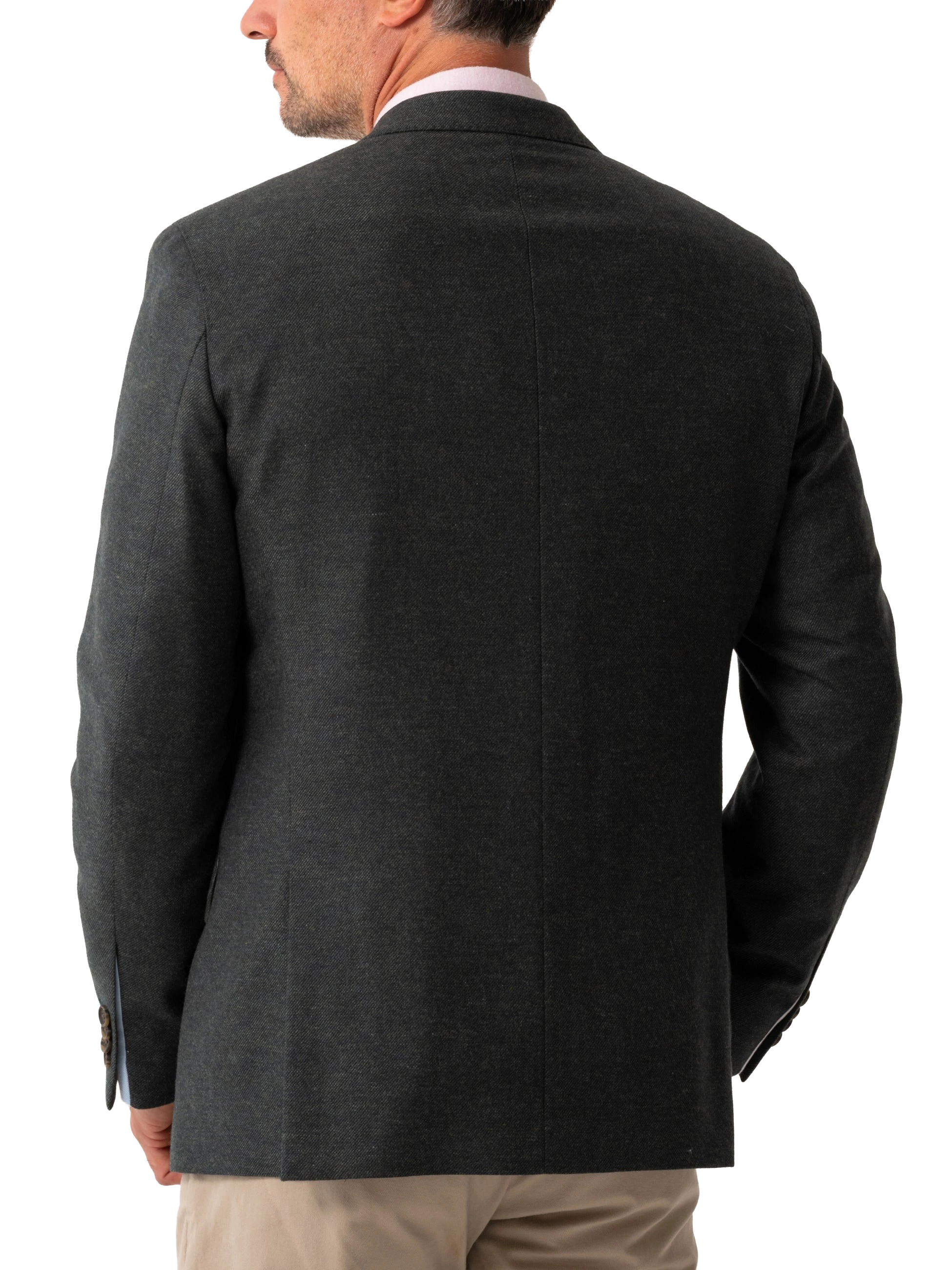 Olive Wool & Cashmere Blend Blazer